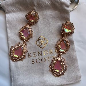 Kendra Scott Aria Earrings Rose Gold Dichroic